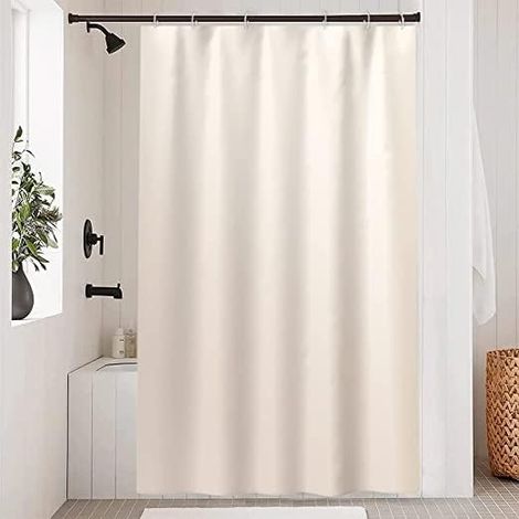Rideau de Douche Gris Anti Moisissure 90x180cm Beige Dégradé (1/5)