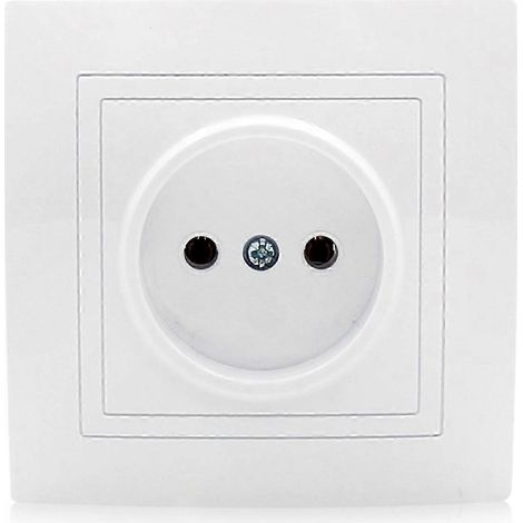 250-V-16-A-Unterputzsteckdose, einpoliger flacher europäischer Stecker, hochtemperaturbeständige Wandabdeckung, Unterputz-Elektrodose für die Wandmontage, entspricht den EU-Normen (1/5)