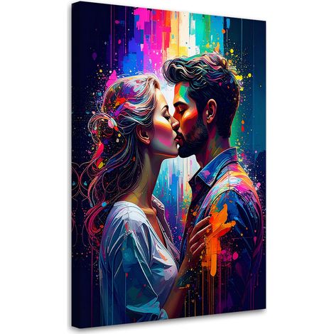 Wandbild Paar Liebe Kuss 70x100 cm (1/5)