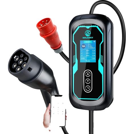 EV-Ladegerät, tragbares Design, flexible Timer-Funktion, 11KW 5M Typ2 (1/2)