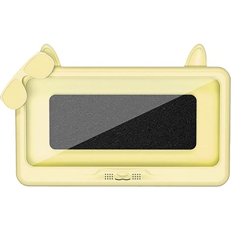 Support mural jaune pour téléphone de douche, oreilles de chat, rotation à 360°, étanche, anti-chocs, porte-téléphone sans perçage, motif grenouille (1/5)