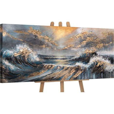 Gemälde Wellengang auf Keilrahmen 115x50 cm (1/5)