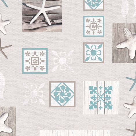 Nappe Toile cirée au mètre Tribord gris