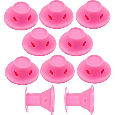 Boucles Sans Chaleur - Rouleaux Coiffants Portables pour Cheveux - Lot De 10 Accessoires Coiffure Sans Chaleur Pour Dormir Avec Mise En Plis Automatique (1/5)