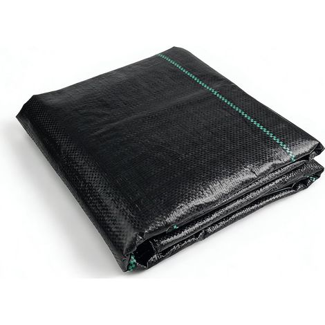 Toile de Paillage 2 5M, Geotextile,de Paillage Bache Geotextile Toile Anti Mauvaises Herbes, Contre Les Mauvaises Herbes, Tissu Perméable à l'eau et l'air, Anti-UV, Noir (1/5)