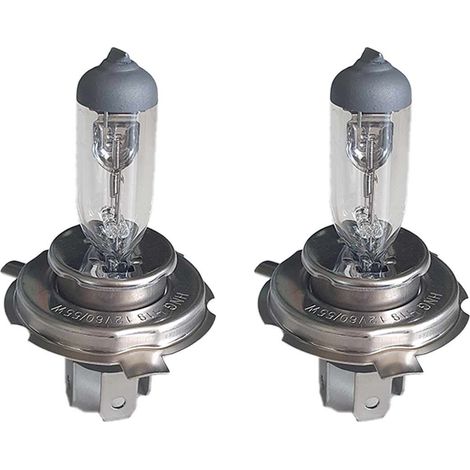 2 PZ Lampada Alogena Auto H19 12V 60/55W PU43t-3 Trasparente Ricambio Fari (1/2)