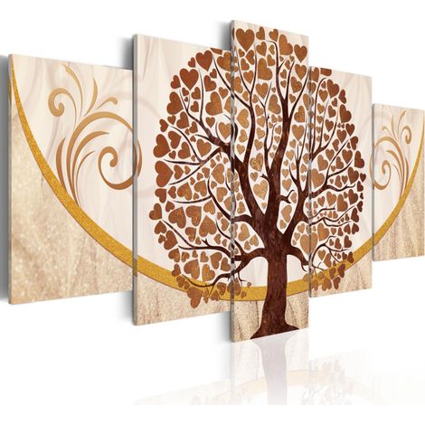 Tableau Imprimé "Arbre Doré de l'amour" 50 x 100 cm (1/2)
