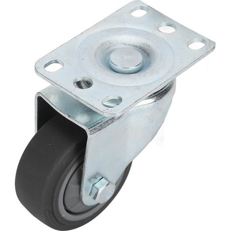 Roulette pivotante 75 mm silencieuse et robuste en TPR, accessoire de remplacement pour chariot (1/5)