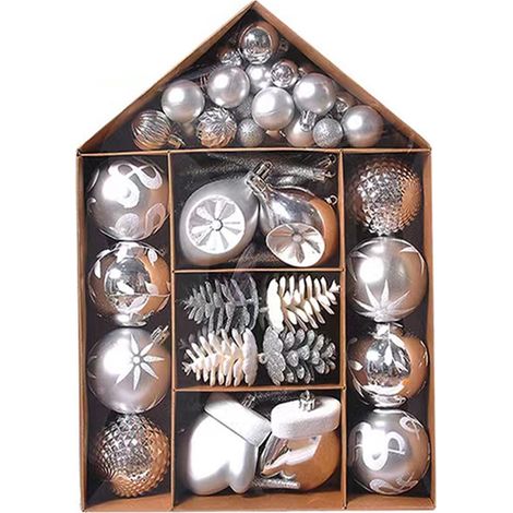 Bola De Adorno Navideña - Conjunto De Bolas Decorativas Para Árbol De Navidad - Con Embalaje Reutilizable - 1 Unidad (1/5)