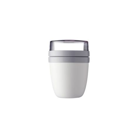 Portapranzo con 2 coperchi, piccolo contenitore rimovibile per frutta secca o fresca, portatile, senza BPA, bianco nordico, 500 ml + 200 ml (17 oz + 6.7 oz), 1 pezzo (RST76480W) - Crezuo