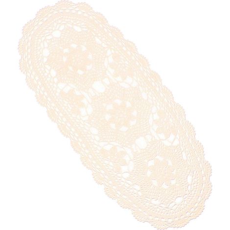 Chemin de table en coton crocheté pour la décoration d'un buffet (1 pièce) (1/5)
