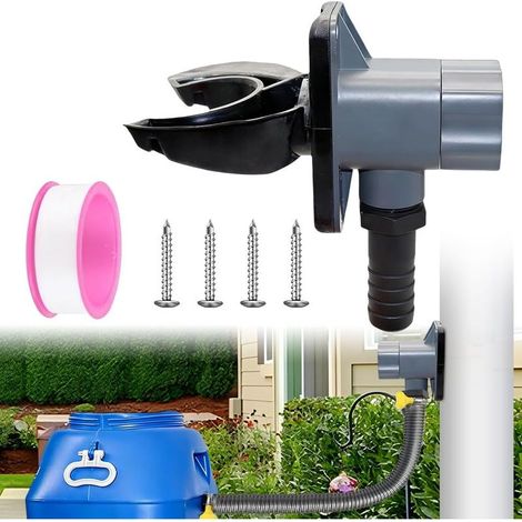 Regenwassersammler für 70-110 mm Fallrohre, Fallrohr, Regenwassersammler, Regenwassertankanschluss, für Dächer bis zu 80 m² (1/4)