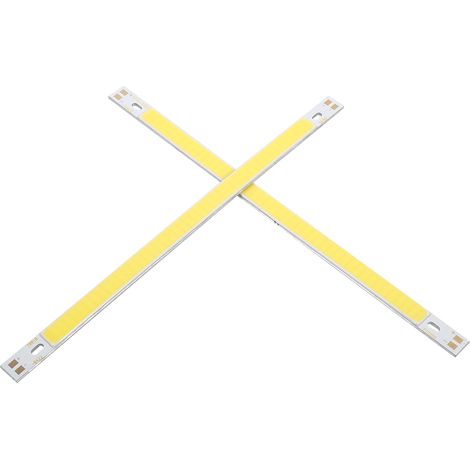 Lot 2 bandes LED COB 10W – 1000lm – 12-14V – blanc 6500K – DIY – 200x10mm – Junluck (1/5)