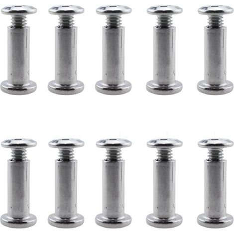 10 pièces - boulon et écrou de connexion - boulon de connexion - vis Allen - 25MM M6 - coupe à équipage - acier inoxydable - argent - pour étagère de meuble et plan de travail (1/5)
