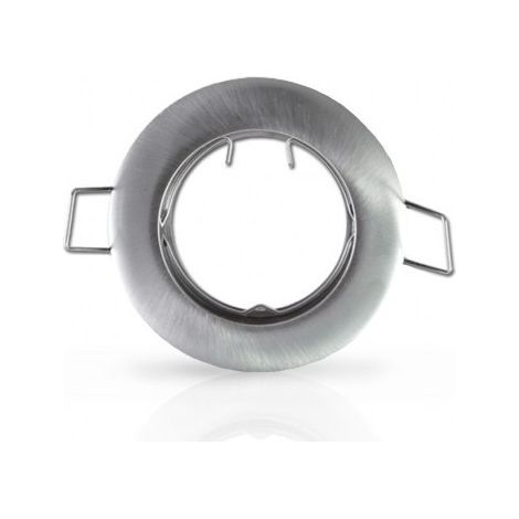 Support de spot Rond Fixe Alu brossé Ø78 mm Miidex Lighting® alu-brosse