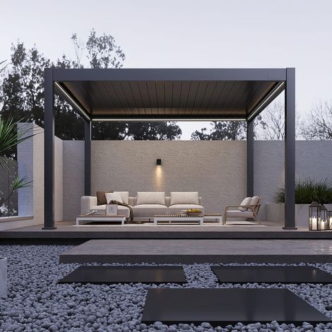 Kit LED pérgola bioclimática autoportante 4x4M (1/4)