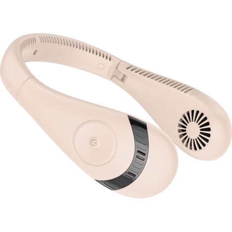 Ventilatore da collo pieghevole senza pale, ventilazione a 360°, 3 velocità, batteria da 5000 mAh, funzionamento a mani libere, silenzioso (rosa) (1/5)