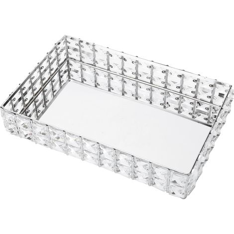 Plateau Cristal pour Cosmétiques, Snacks et Desserts – Décoration de Table pour Maison, Hôtel ou Fête (1/5)