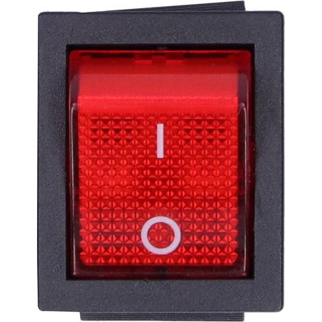 Interruptor basculante rojo de encendido/apagado, 10 unidades, con luz, fuente de alimentación de 6 pines, 2 niveles, KCD4 15A/250V (1/5)