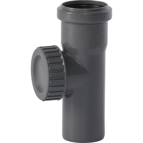 Ostendorf 172600 HTSafe Reinigungsrohr DN50 Revisionsrohr Reinigungsöffnung grau (1/4)
