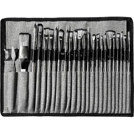 Pinceaux De Peinture Acrylique pour Artistes 24 Pièces d'Applicateurs  Kit de pinceaux à peinture Pour Moulures, Maison, Mur En Pierre, Intérieurs, Extérieurs, Plafo (1/5)
