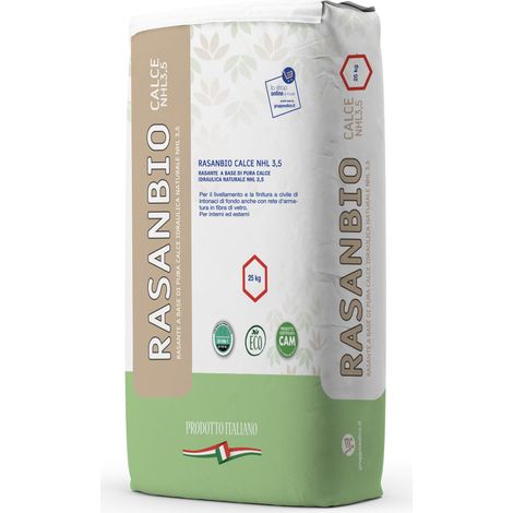 Rasanbio intonaco di finitura di calce idraulica naturale nhl 3,5 sacco kg. 25