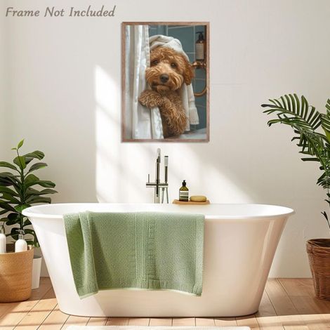 Toile Murale - Chien - 30 x 40 cm - Salle De Bain Salon Chambre - Sans Cadre (1/5)