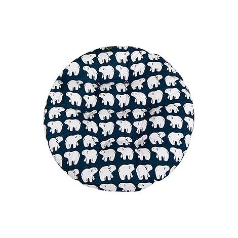 Coussin de Chaise Bistro Rond 40x40cm pour Extérieur Intérieur Bureau Cuisine, Housse Coton avec Rembourrage Renforcé, Coussin de Siège et Sol Moelleux pour Salon Jardin (1/5)