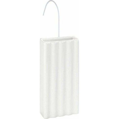 Saturateur radiateur Lignes, humidificateur d'air à suspendre avec crochet inclus, céramique, 9x19,5x4 cm, blanc