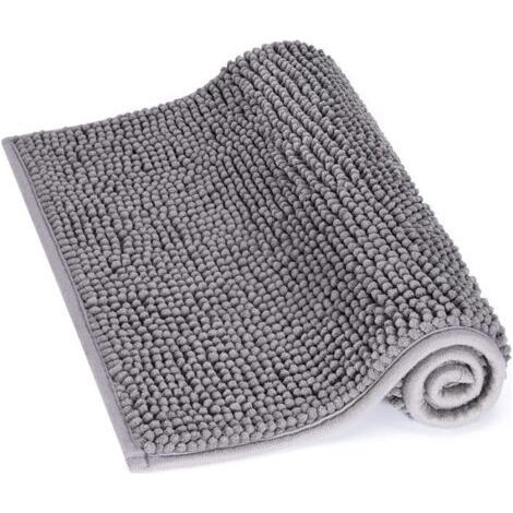 FENOPLASTICATapis de Bain Absorbant Antidérapant 60cm x 40cm Tapis de Douche Microfibre de Chenille pour Salle de Bain, (1/4)
