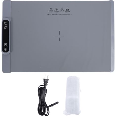 Tapis De Chauffage Alimentaire En Silicone, Plaque Chauffante Pliable Avec 3 Niveaux De Temperature, Gris (1/5)