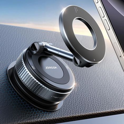1 Support Téléphone Voiture Magnétique, Bras Métallique 360°, Ventouse Forte, Compatible iPhone MagSafe (1/5)