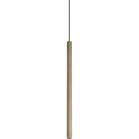 Ideal Lux LOOK Suspension carrée et fine en laiton, 1 LED 220 lm 3000 K (1/2)