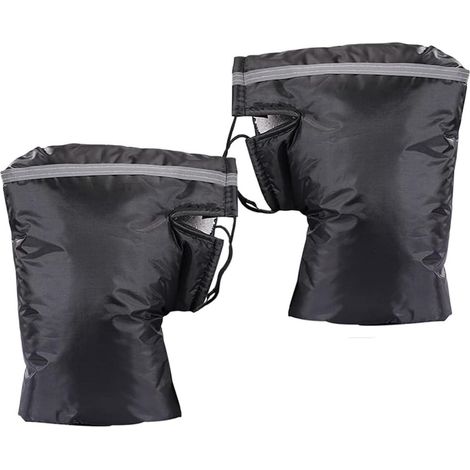 Housse de guidon - Moto - Étanche et Réfléchissante - Démontable - Pour Guidon de Moto Scooter Vélo - 32 x 25 cm - 2 Pièces