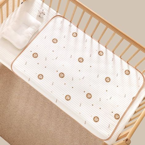 Protector absorbente impermeable para bebés, Almohadilla lavable orina 70x90 cm, TPU impermeable, capa superior algodón, transpirable antifugas (1/5)
