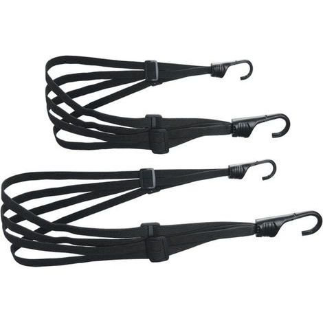Longziming – Elastische Gepäckgurte für Fahrräder und Motorräder – 2er-Set verstellbare elastische Gurte mit Haken – Geeignet für Helme, Taschen und Gepäck (1/5)