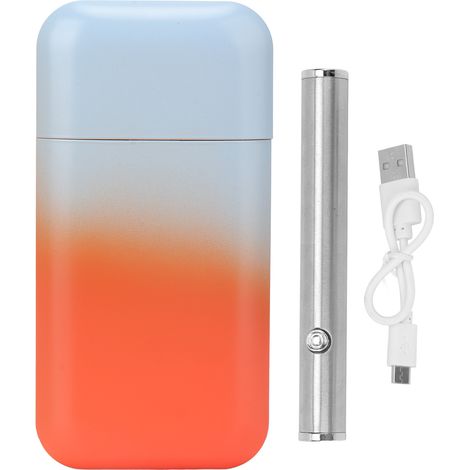 Étui à cigarettes dégradé bleu orange, porte-cigarettes multifonction avec briquet USB rechargeable pour homme et femme (1/5)