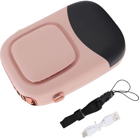 USB Rechargeable Portable Neck Fan – Powerful, Long-Lasting 2000mAh Battery, Pink (1/5)