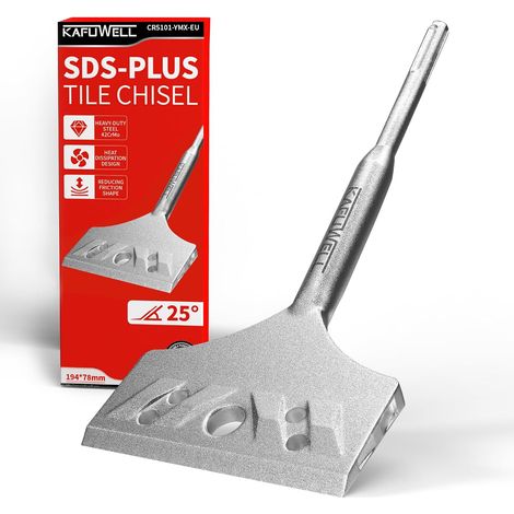 Burin SDS Plus Coudé, 194 x 78 mm, Burin Carrelage 42CrMo, Élargie (1/5)