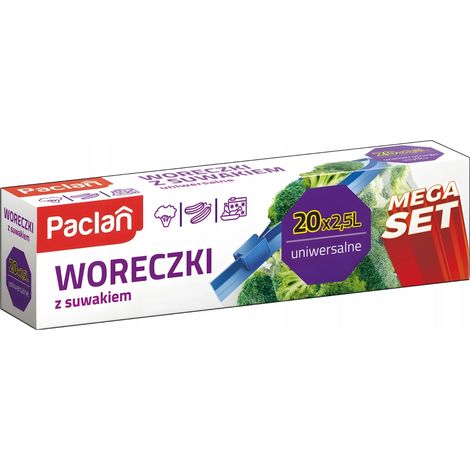 Sacchetti con cerniera Mega Set Zipy 2.5l 20 pezzi - Paclan