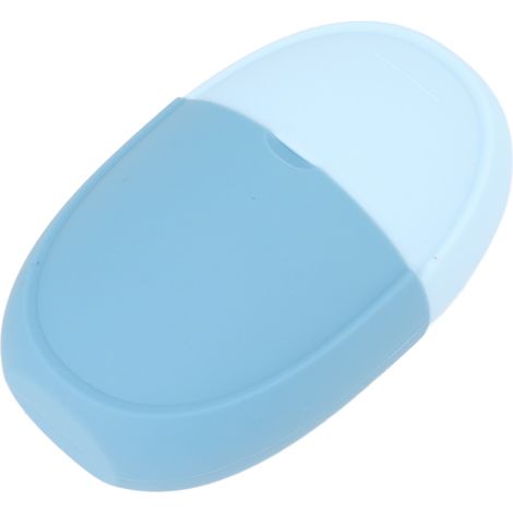 Rouleau de massage facial glacé, soulagement de la douleur, base antidérapante, silicone durable, facile à utiliser, moule à glace pour massage et soins de la peau, bleu ciel (1/5)