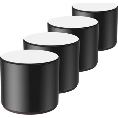 4Pièces 5CM Rehausseurs de Meubles Rehausseur de Lit Pieds de Meuble Diamètre 6CM Rond Noir Autocollants en Acier Carbone Augmentation de Hauteur pour Chaises Armoires Canapés Tables (1/5)
