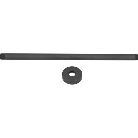 Rallonge de douche en acier inoxydable avec bras de douche de plafond NPT 20 mm, pour la maison ou l'hôtel, 40,6 cm / 16 pouces, noir. (1/5)
