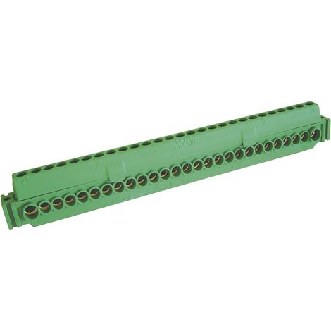 Michaud – Bornier de terre IP2X 27 entrées/sorties – Raccordement câbles de terre – Pour tableaux de répartition – Usage professionnel