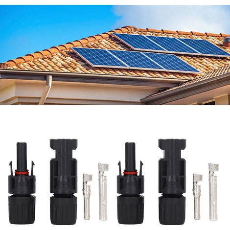 Sätze MC4-Photovoltaik-Steckverbinder (Stecker und Buchse) zum Anschluss von Photovoltaikmodulen, 1000 V 30 A (1/5)