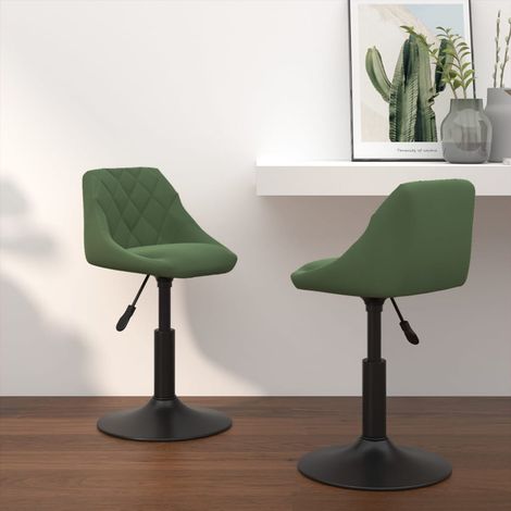 Sillas de comedor giratorias 2 unidades terciopelo verde oscuro vidaXL (1/5)