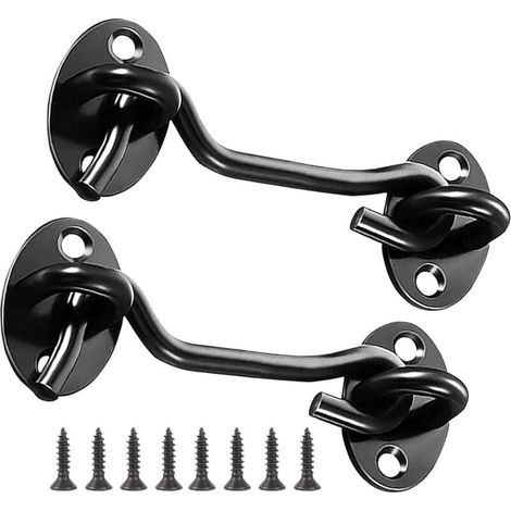 Barn Door Hooks Pack, 3" Hook and Eye Cabin Hook and Eye Swivel Hook for Sliding Doors Bedroom MUMU (1/4)