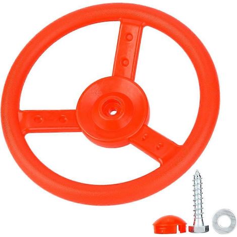 Accessoires pour balançoire et petit volant de jeu extérieur en plastique 2024 (rouge)