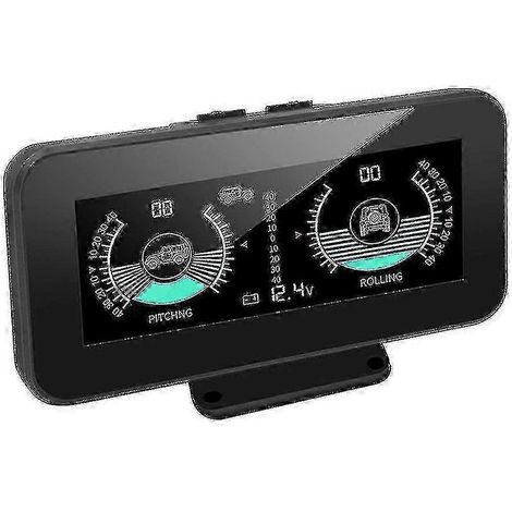 Intelligenter digitaler Neigungsmesser mit HD-LCD-Display, Fahrzeugneigungs- und Nickwinkelalarm, Auto-HUD mit Spannungsüberwachung (Autobahn) (1/5)