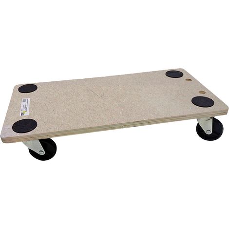 CARRELLO MULTIUSO PEDANA LEGNO cm 30 x 60 - ruote 3 / portata 200 kg - BIACCHI GIANFRANCO